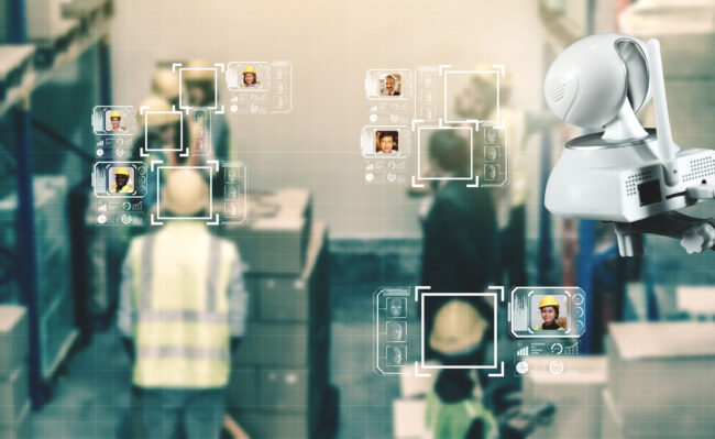 Facial recognition technology for industry worker to access machine control